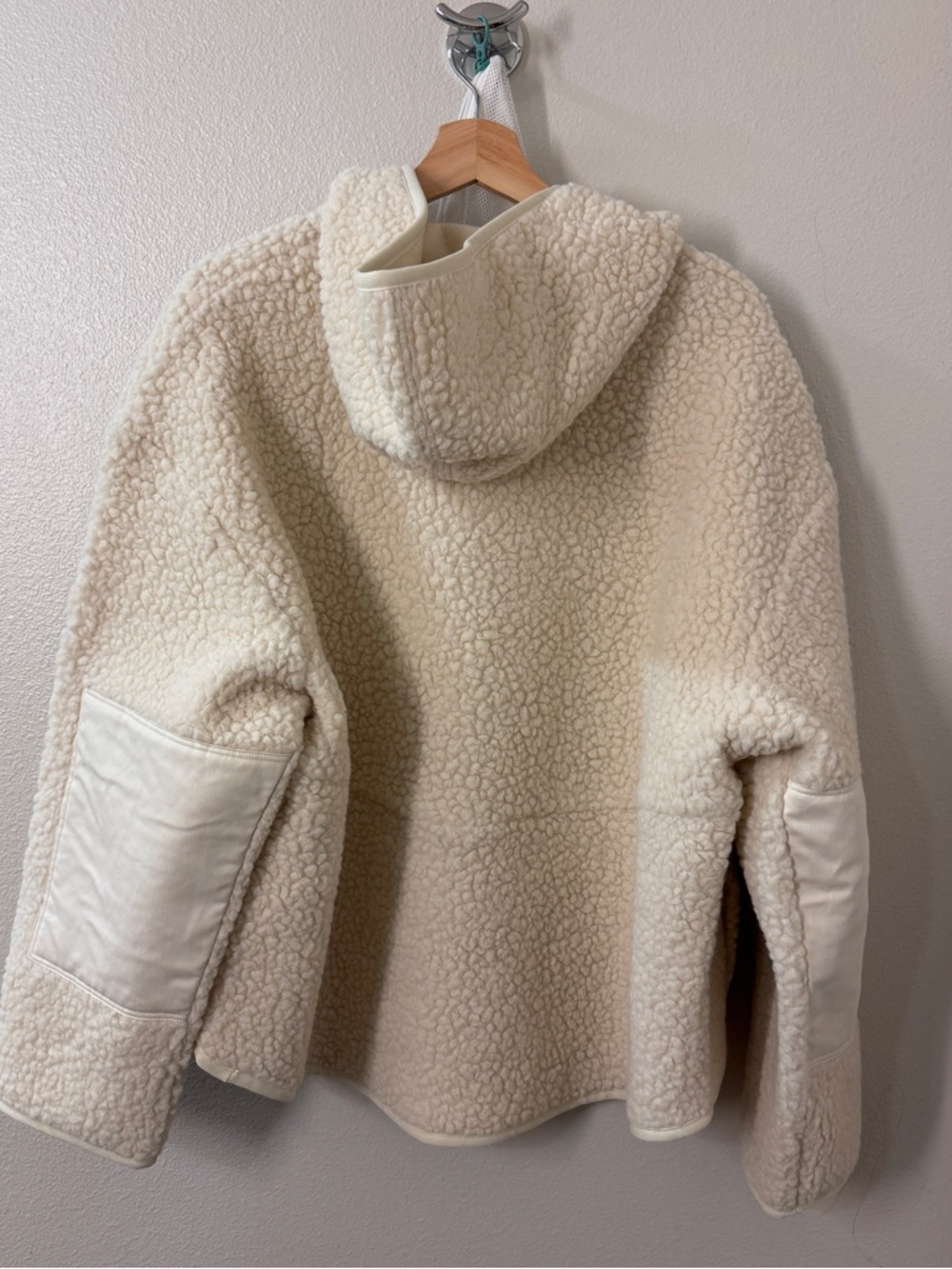 COS Cream Hooded Teddy Jacket - Picture 2 of 4